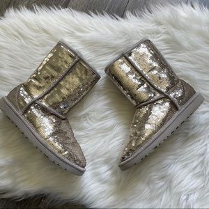 Ugg classic sparkle boots sequins short lined